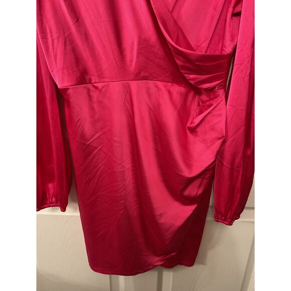 Lulu's Pink Satin Mini Dress - Picture 6 of 9
